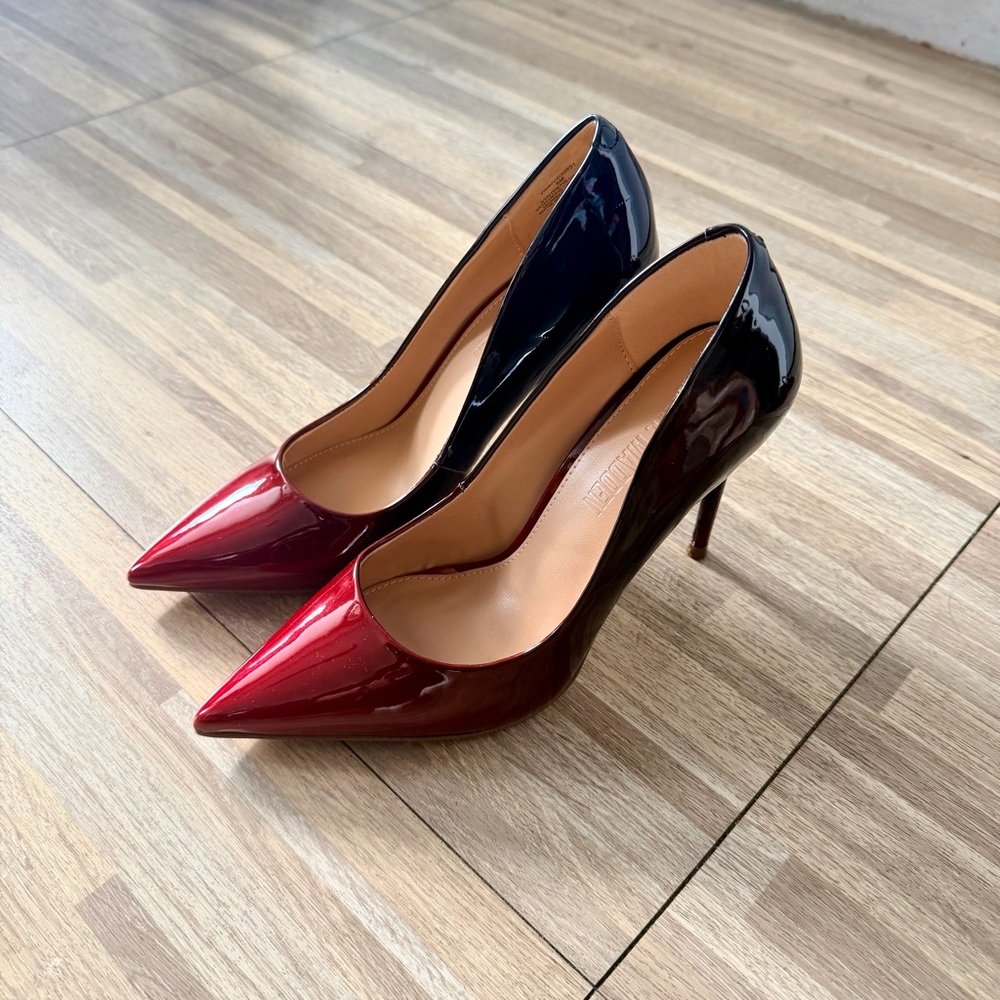 Steve Madden VIDA red and black ombré stiletto pump heels, women’s size 6